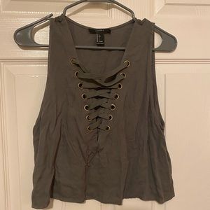 Forever 21 green crop top
